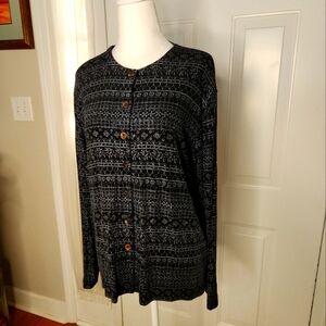 Chico's Design Glittery Cardigan Size 12 Large‎